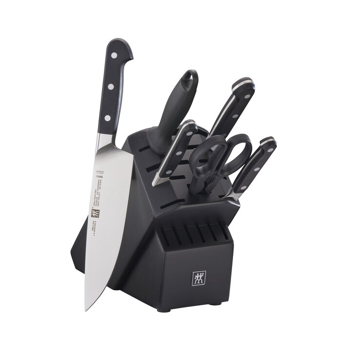 Pro, 7-pc, Knife block set, black matte, large 1