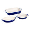 Stoneware, 3-pc, Mixed Baking Dish Set, dark blue, small 1