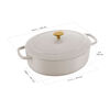 Bellamonte, Cocotte ovale - 29 cm, avorio, small 9
