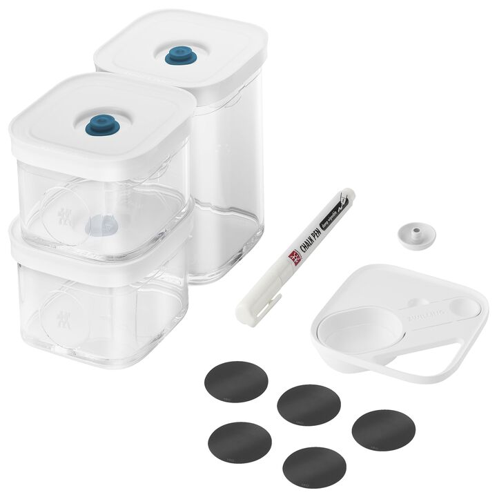 Fresh & Save CUBE, CUBE Vacuum Starter Set, S / 6 Piece, transparent-la-mer, large 1