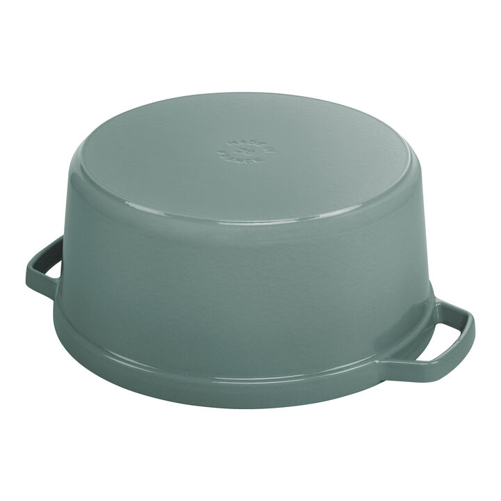 Cast Iron, 7 qt, Round, Dutch Oven, Eucalyptus - Factory Second, large 4