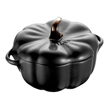 Ceramic Cocotte | Siyah | 12 cm | 500 ml | Balkabağı,,large 1