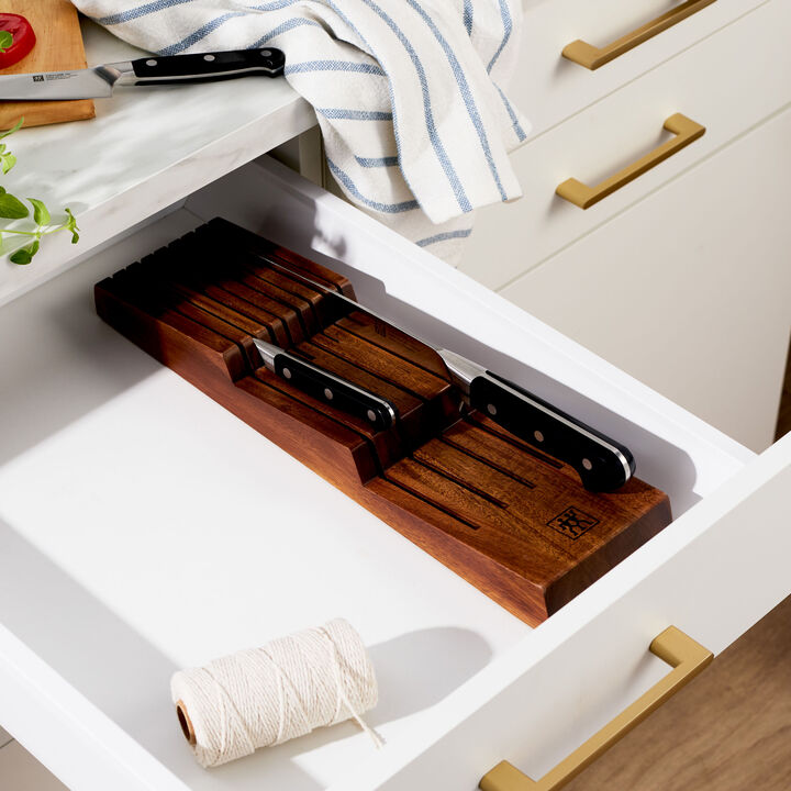 Storage, Beechwood, In-drawer Knife Organizer, large 2