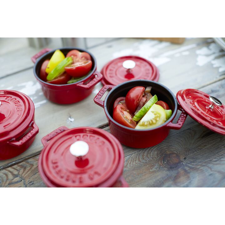 Cast Iron, 0.25 qt, Mini Round Dutch Oven, cherry, large 2