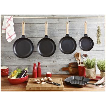 Kızartma Tavası Ahşap Tutacaklı | d&ouml;k&uuml;m demir | 24 cm,,large 3