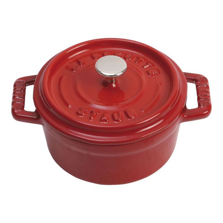 Cast Iron, 0.25 qt, Mini Round Dutch Oven, cherry, large 1