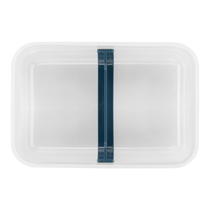Fresh & Save, Vacuüm brooddoos L plat, Kunststof, semitransparan-La-Mer blauw, large 4