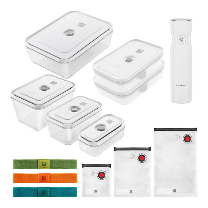 Set per sottovuoto con contenitori, sacchetti e pompa, 20-pz. / S/M/L, colori misti, Plastica, large 1