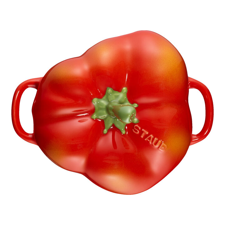 Ceramique, Cocotte 11 cm, pimineto, Naranja-rojo, Cerámica, large 3