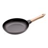 Pans, Koekenpan met houten handvat 24 cm, Zwart, small 1