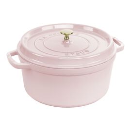 7 qt, Round, Dutch Oven, Pink Peony