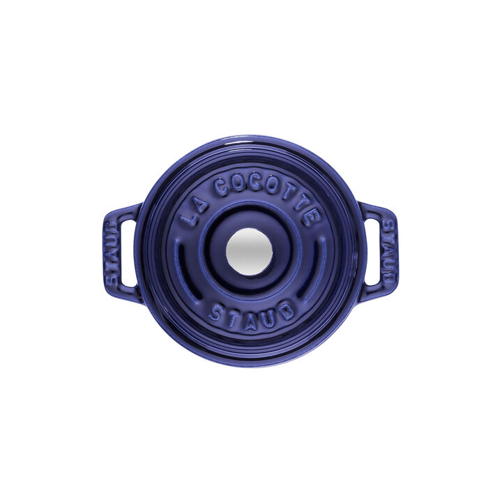 Cast Iron, 0.25 qt, Mini Round Dutch Oven, dark blue, large 2