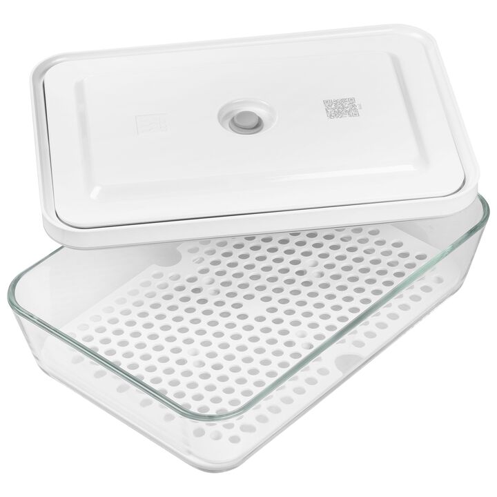 Fresh & Save, Vakuum Zubehörset Abtropfgitter für Glasboxen, Kühlschrankbox/Auflaufform / 2-tlg, large 3