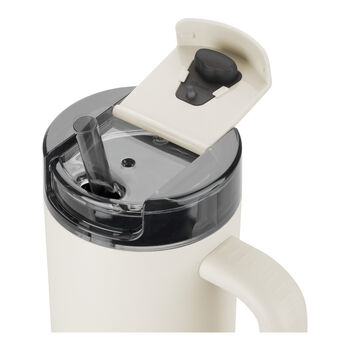 Thermo Straw Tumbler, 900 ml, paslanmaz &ccedil;elik, A&ccedil;ık Bej,,large 3