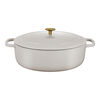 Bellamonte, Cocotte 33 cm, oval, Elfenbein-Wei&szlig;, Gusseisen, small 2