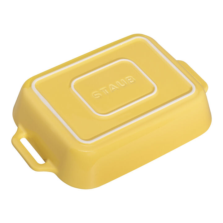 Stoneware, 3-pc, Rectangular Baking Dish Set, citron, large 3