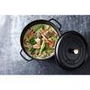 La Cocotte, 12.5 l cast iron round Cocotte, black - Visual Imperfections, small 2