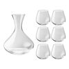 Predicat, 7-pc Stemless Wine Glass And Decanter Set, small 1