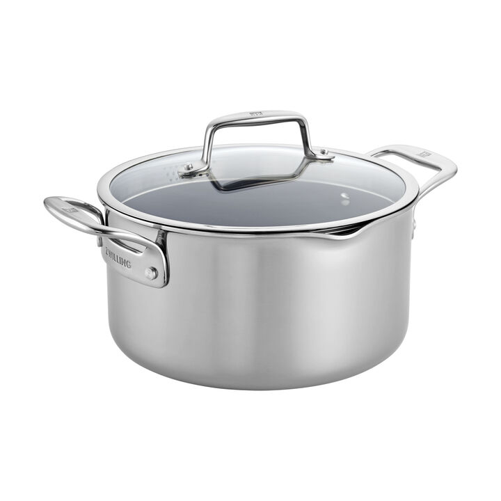 Clad CFX, 6 qt, Non-stick, Stainless Steel Ceramic Dutch Oven , large 1