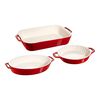 Ceramique, Mixed Baking Dish Set Cherry 3 Piece, small 1