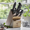 Gourmet, 7-pc, Knife block set, natural, small 10