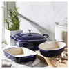 Stoneware, 4-pc, Mixed Baking Dish Set, dark blue, small 8