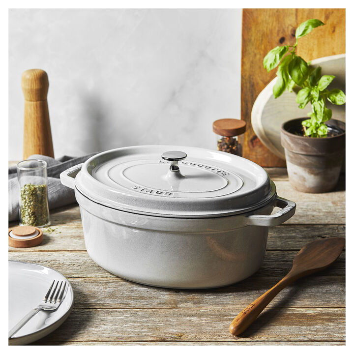 La Cocotte, Cocotte 31 cm, Ovale, Truffe blanche, Fonte, large 2