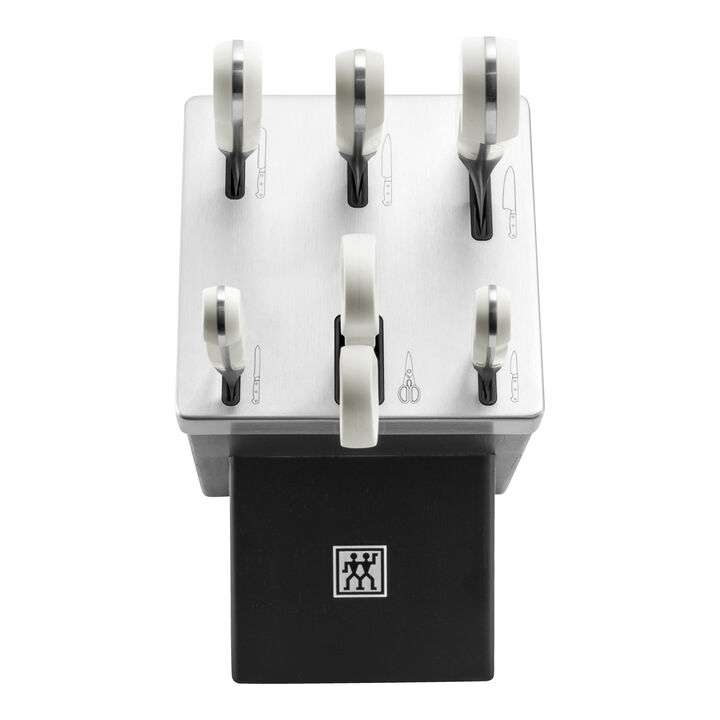 Pro le blanc, Selvslibende knivblok 7-dele, Sort, large 2