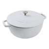 Cast Iron, 5 qt, Essential French Oven, pure-white, small 1