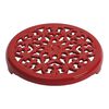 Serving, Base para panelas 23 cm, redondo, Ferro fundido, Vermelho cereja, small 1