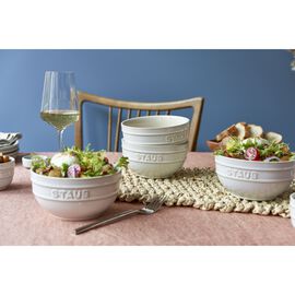 14 cm / 4-pcs ceramic Bowl set ivory-white