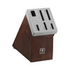 Elan, 7-pcs, Knife block set, brown, small 12