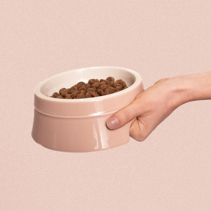 Ceramique, Pet Bowl 400 ml, ceramic, light pink, large 4