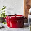 La Cocotte, Cocotte 24 cm, rund, Kirsch-Rot, Gusseisen, small 2