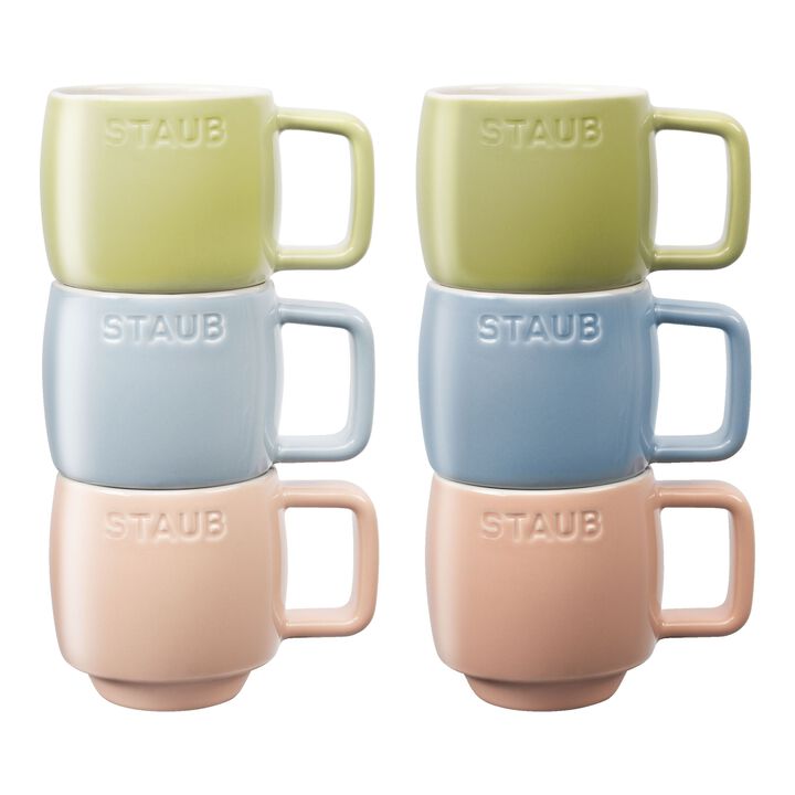 Ceramique, 100 ml / 6-pcs Mug set macaron, large 1