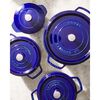 Cast Iron, 7 qt, Round, Dutch Oven, Dark Blue, small 9