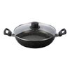 Vipiteno,  aluminum round Saucier and sauteuse with lid, black, small 1