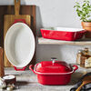 Stoneware, 4-pc, Mixed Baking Dish Set, cherry, small 2