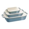 Ceramique, Set de bandejas de horno S/M/L 3-pzs, Turquesa antiguo, small 1
