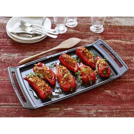 Double Burner Griddle/Plancha 38 cm x 25 cm, cast iron