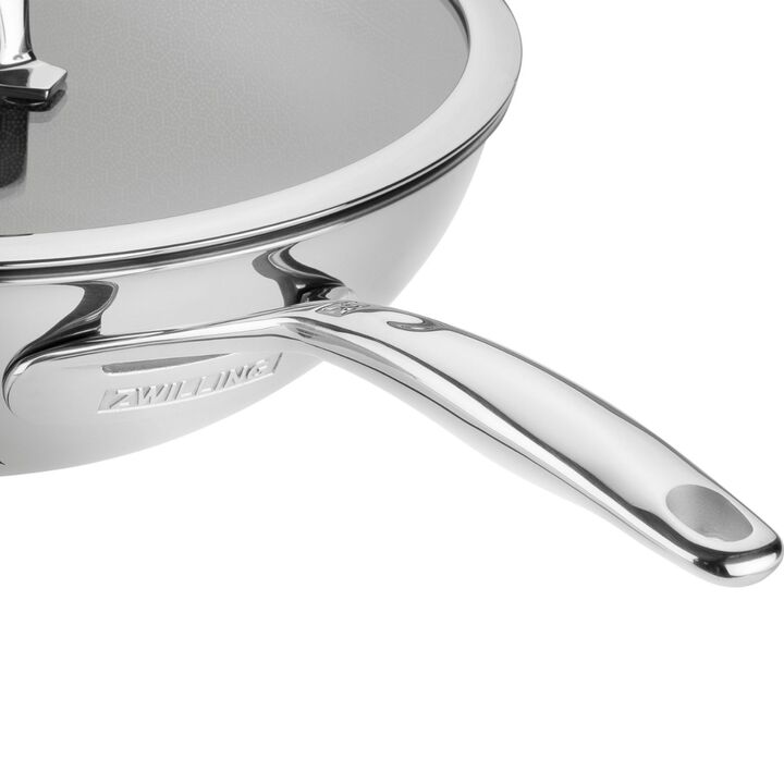 Peak, 12-inch, 18/10 Stainless Steel, Wok With Lid Ceramic Hybrid, large 4