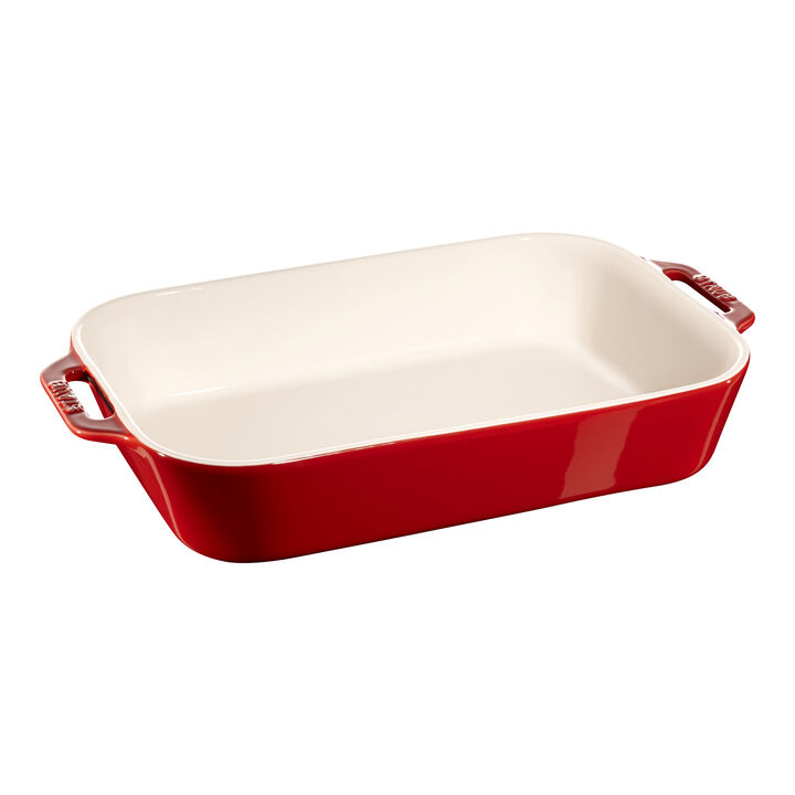 Ceramique, 34 x 24 cm rectangular ceramic Oven dish cherry, large 1