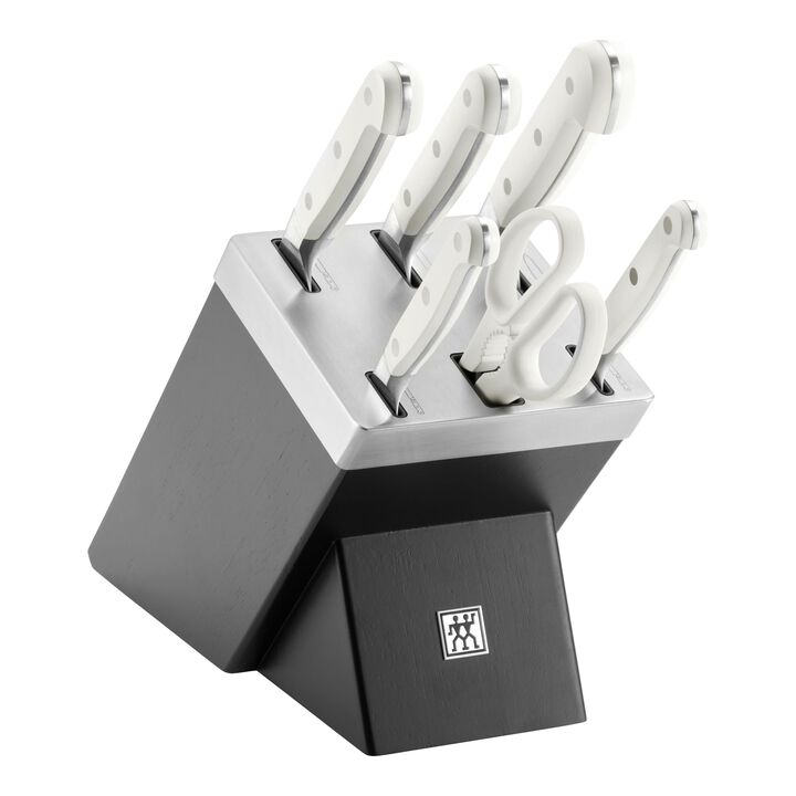 Pro le blanc, Selvslibende knivblok 7-dele, Sort, large 1