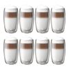 Sorrento, 8 Piece, Latte Glass Set - Value Pack, transparent, small 1