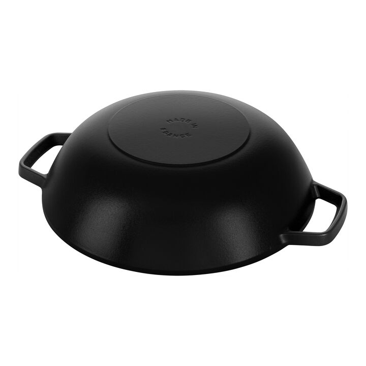Specialities, Wok mit Glasdeckel 30 cm, rund, Schwarz, Gusseisen, large 4