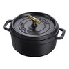 Cast Iron, 4 qt, Round, Dutch Oven Buster And Punch, Black Matte, small 4