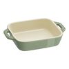 Ceramique, 14 x 11 cm rectangular ceramic Oven dish eucalyptus, small 1