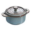 Ceramique, ピコ・ココット 10 cm, ラウンド, アンティークターコイズ, セラミック, small 1