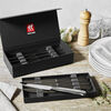 Steak Sets, 8-pc, 18/10 Stainless Steel Porterhouse Steak Knife Set In Black Presentation Box, small 6