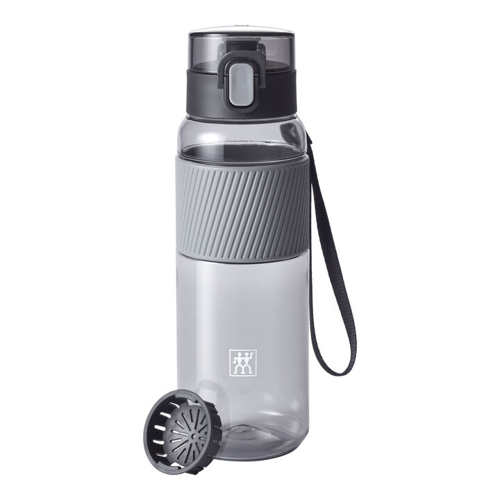 Bottle, Drinking bottle, 680 ml, tritan, grey, large 1